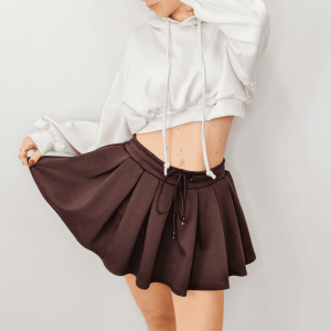 Falda Preppy - Chocolate