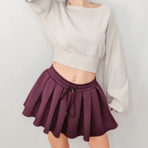 Falda Preppy - Berenjena