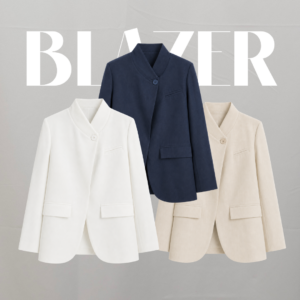 Blazer Cruzada Mujer — Cuello Chal